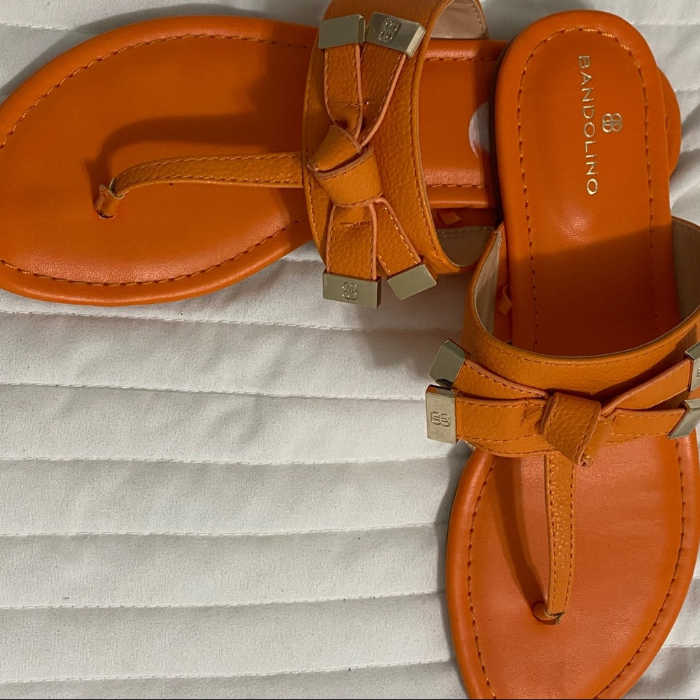 Cute, new orange sandals